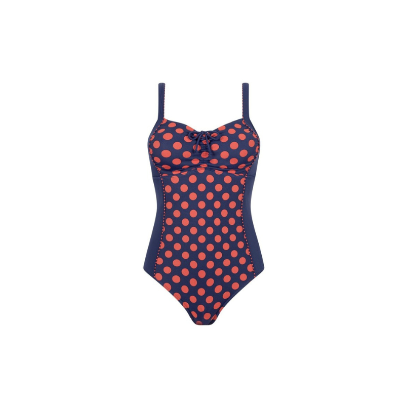 Amoena Alabama Maillot de bain une pièce 40B - Bleu foncé/ Rouille