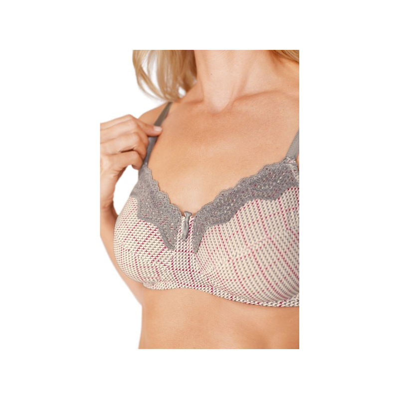 Amoena Luna Soutien-gorge avec armatures 95C - Gris/Multicolore