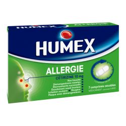 Humex Allergie Cétirizine 10mg 7 comprimés sécables