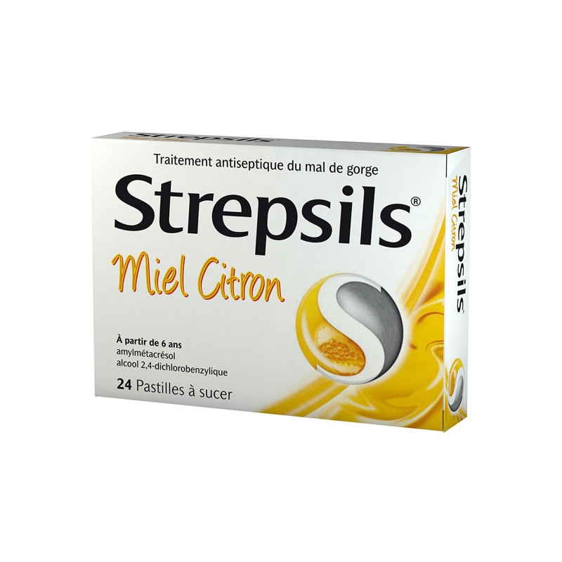 Strepsils Miel Citron 24 pastilles à sucer