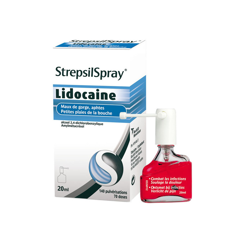 Strepsilspray Lidocaine Collutoire flacon 20ml