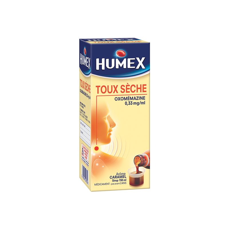Humex Sirop Toux Sèche Oxomémazine 0,33mg/ml 150ml