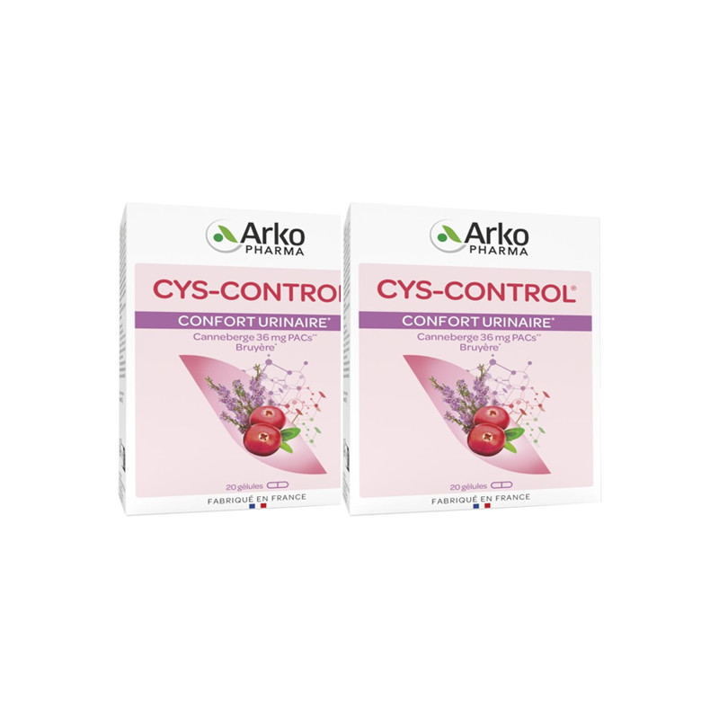 Arkopharma Cys-Control Confort Urinaire lot de 2 x 20 gélules