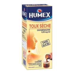 Humex Toux Sèche Oxomémazine 0,33mg/ml solution buvable sans sucre 150ml