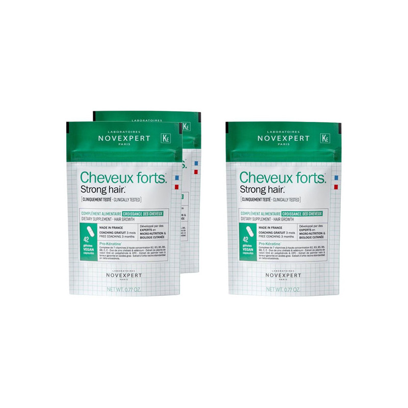Novexpert Cheveux fort pack de 3 x 42 gélules