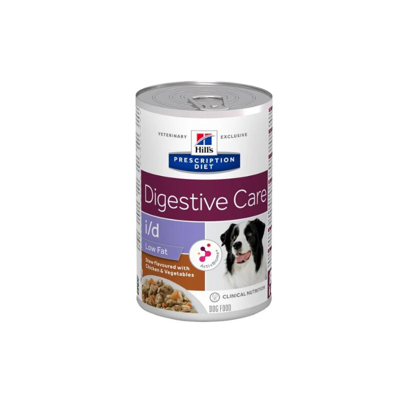 Hill's Prescription Diet I/D Allégé santé digestive chien adulte 12 mijotés poulet et légumes de 354gr