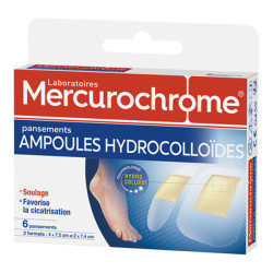 Mercurochrome Ampoules Hydrocolloïdes 6 pansements