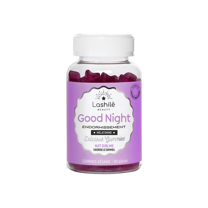 Lashilé Good Night Endormissement nuit sublime 60 gummies