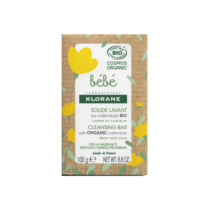 Klorane Bébé solide lavant au Calendula bio 100gr
