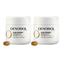 Oenobiol Coffret Sun Expert Préparateur Solaire Anti-âge 2x30 capsules + trousse offerte