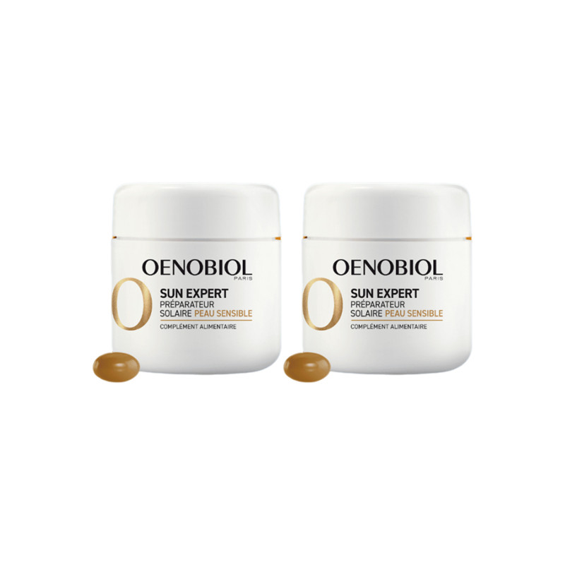 Oenobiol Sun Expert Préparateur solaire peau sensible lot de 2 x 30 capsules
