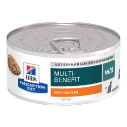 Hill's Prescription Diet W/D Multi-Benefit chat adulte croquettes poulet 24 x 156gr