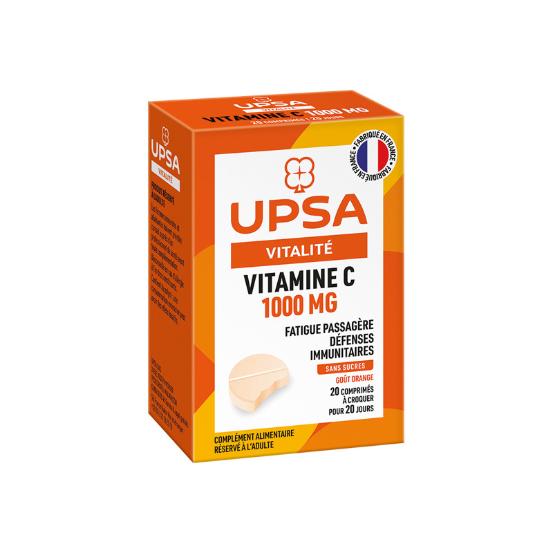 UPSA Vitalité Vitamine C 1000mg 20 comprimés à croquer