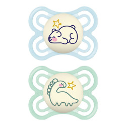 MAM Perfect Nuit Sucettes 2 - 6 mois lot de 2