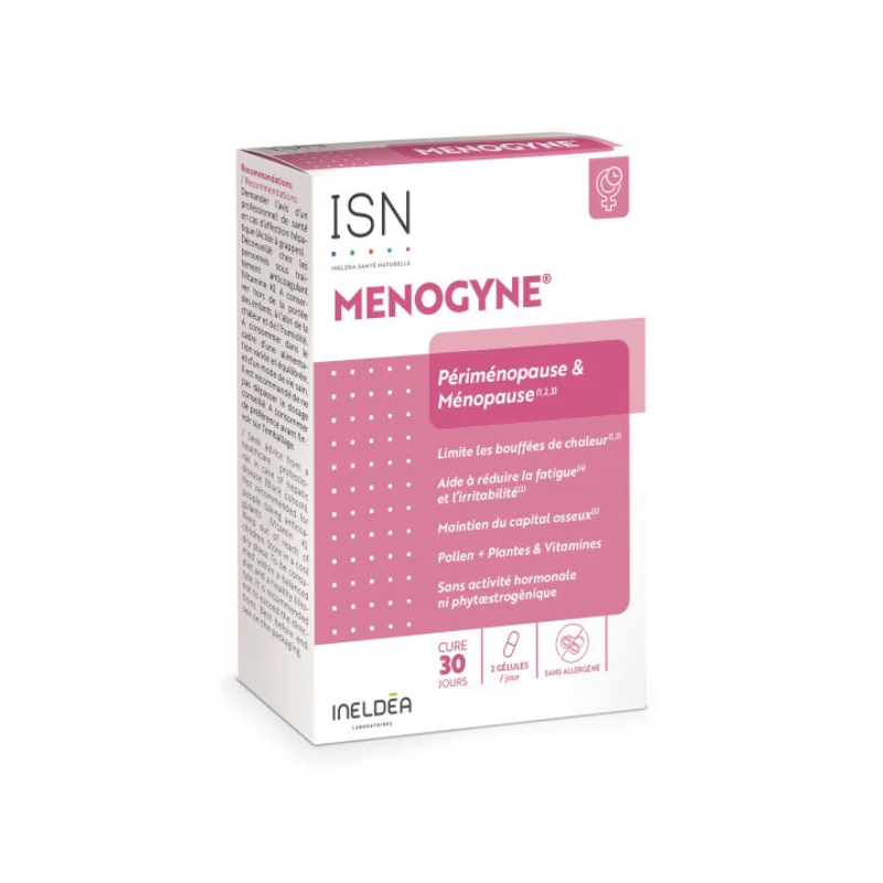 Ineldea Santé Naturelle Menogyne Périménopause & ménopause 90 gélules
