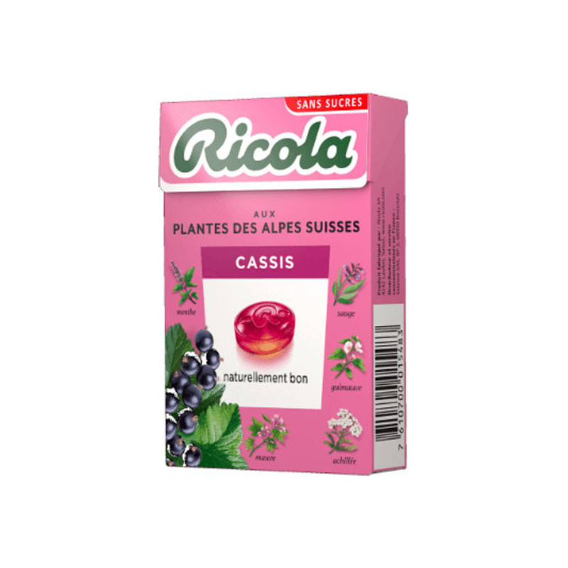 Ricola Cassis Bonbons sans sucres 50gr