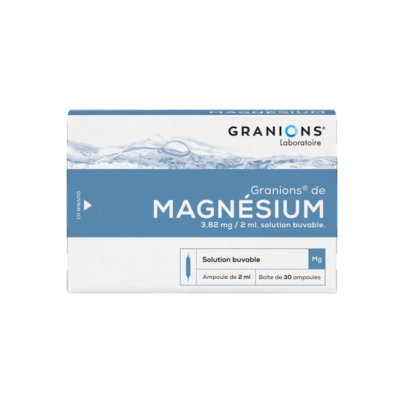 Granions Magnésium 3,82mg/2ml solution buvable 30 ampoules