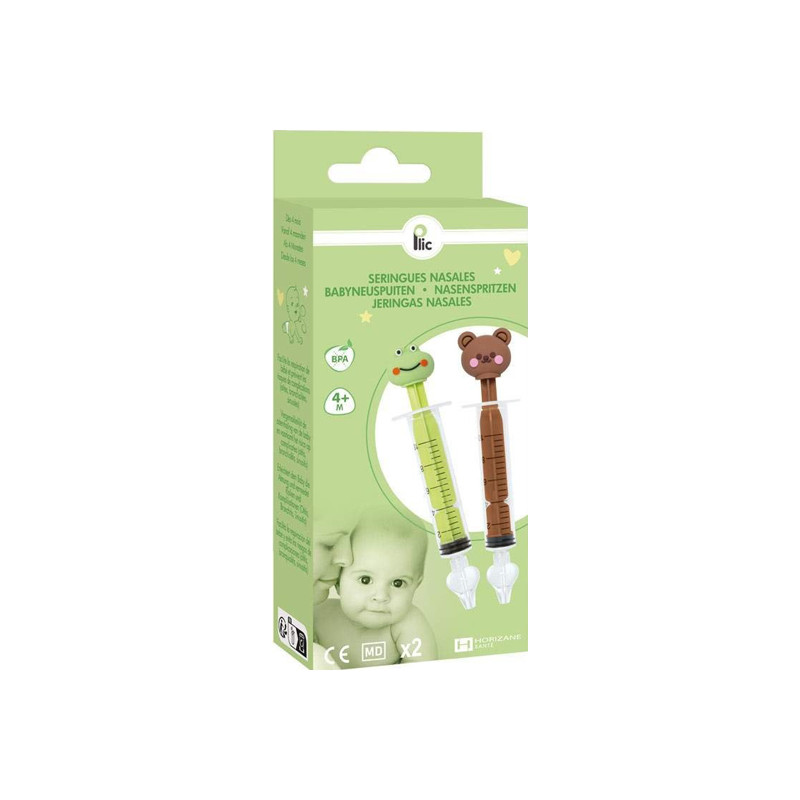 Plic Care Seringues Nasales ourson & grenouille 4 mois et + lot de 2