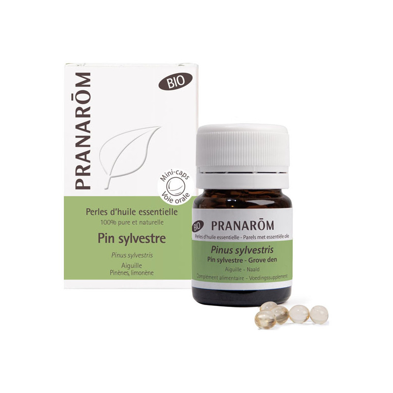 Pranarôm Pin Sylvestre huile essentielle bio 60 perles