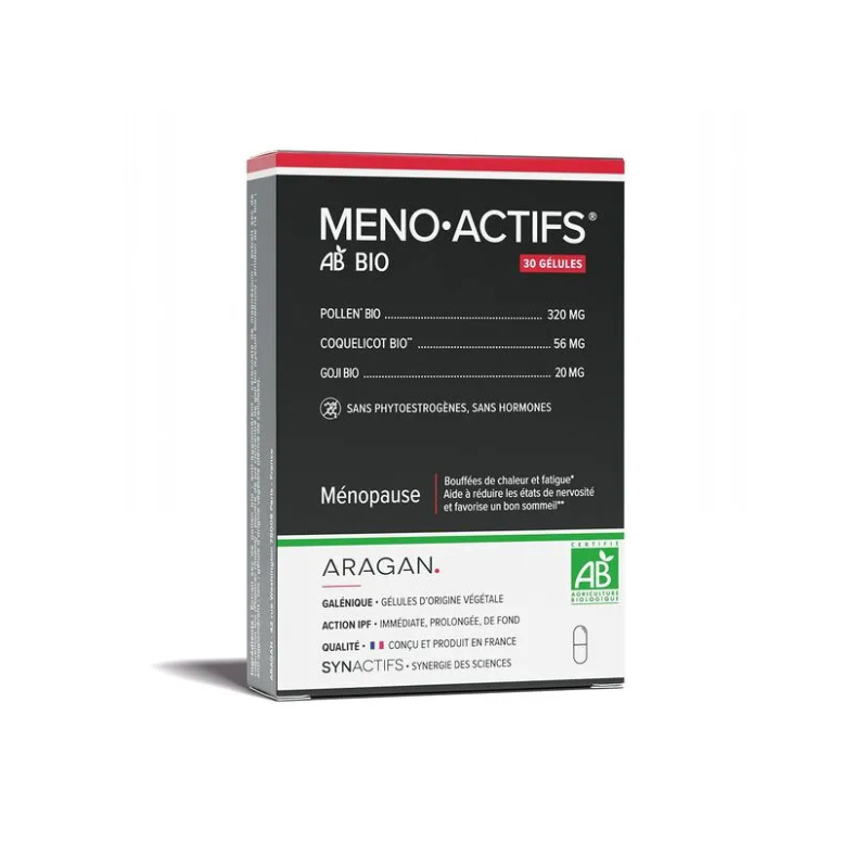 Aragan Synactifs MenoActifs Ménopause bio 30 gélules