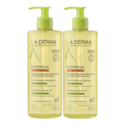 A-Derma Exomega Control Huile lavante émolliente lot de 2 x 500ml