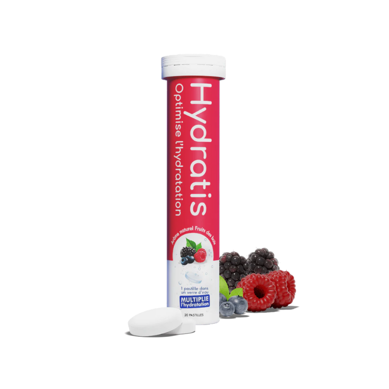 Hydratis Solution d'hydratation arôme fruits du bois 20 comprimés effervescents