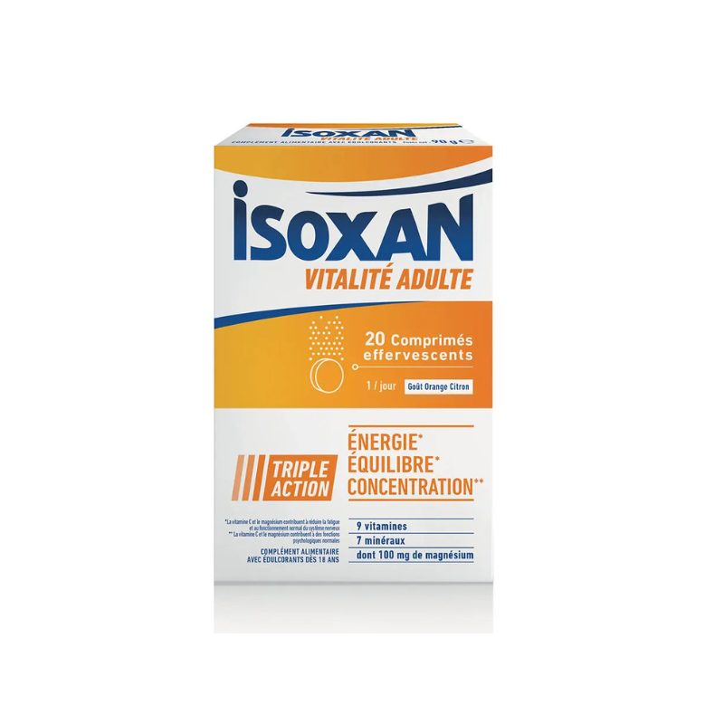 Isoxan Vitalité Adulte 20 comprimés effervescents