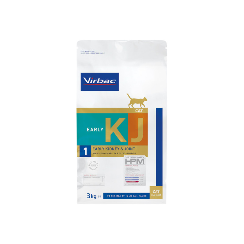 Virbac Veterinary Hpm KJ1 chat reins et articulations croquettes 3kg