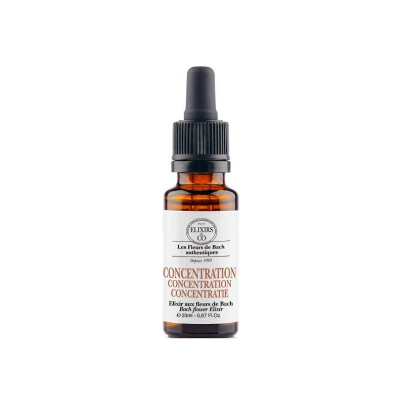 Elixirs&Co Concentration Élixirs aux Fleurs de Bach bio 20ml