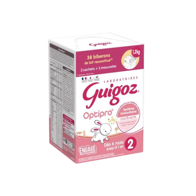 Guigoz Optipro Lait 2ème âge 6 mois 1,2kg