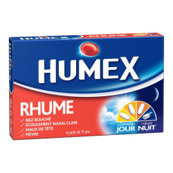 Humex Rhume jour et nuit 12 comprimés jour + 4 gélules nuit
