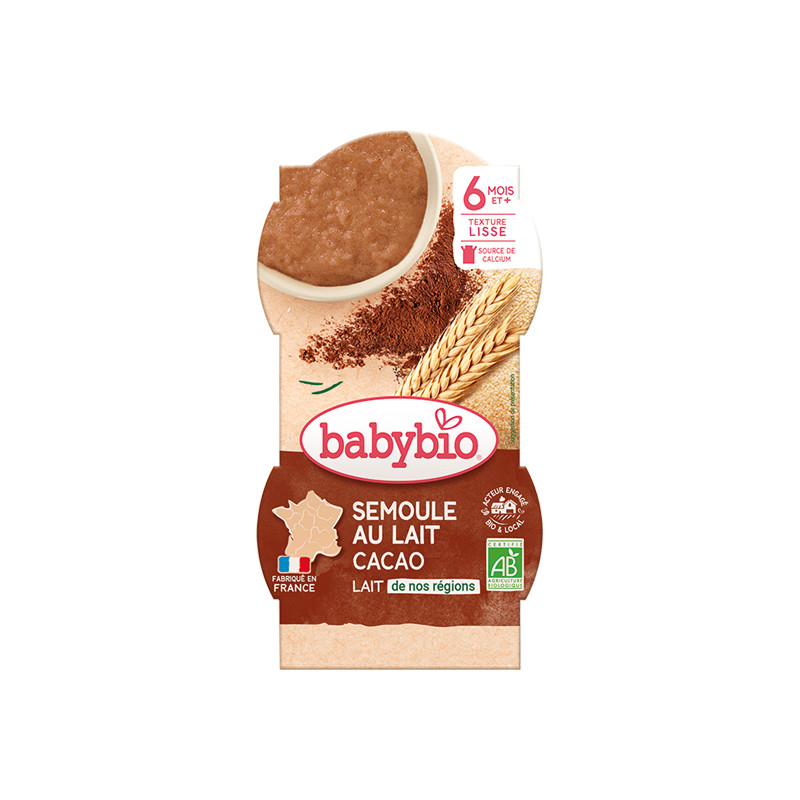 Babybio Semoule au lait coco bio dès 6 mois 2 x 100gr