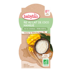 Babybio Riz au lait de coco mangue dès 8mois 2 x 100gr