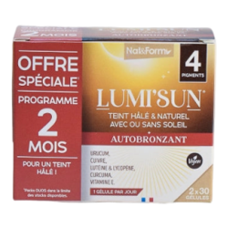 Nat & Form Lumi'Sun Autobronzant lot de 2 x 30 gélules