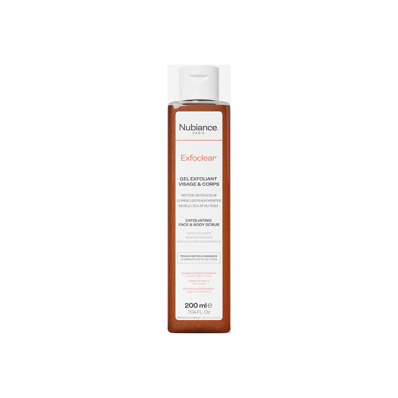 Nubiance Exfoclear Gel exfoliant visage & corps 200ml