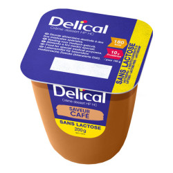 Delical Crème Dessert HP HC sans lactose saveur café lot de 4x200ml
