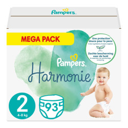 Pampers Harmonie Taille 2 (4 - 8kg) 93 couches