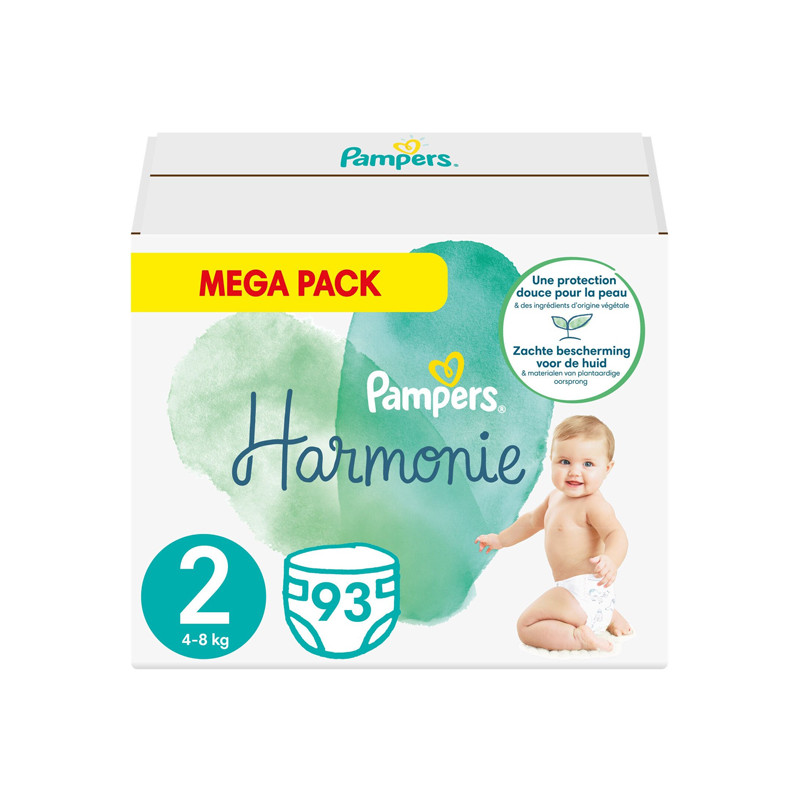 Pampers Harmonie Taille 2 (4 - 8kg) 93 couches