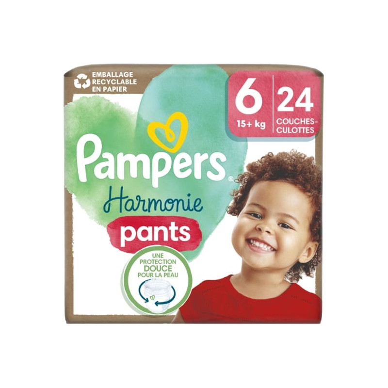 Pampers Harmonie Pants T6 + de 15kg 24 couches culottes