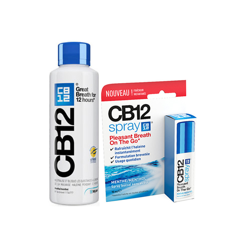 CB 12 Bain de Bouche 500ml + Spray Buccal 15ml