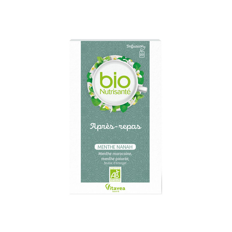 BioNutrisanté Après-repas Infusion menthe nanah Bio 20 sachets