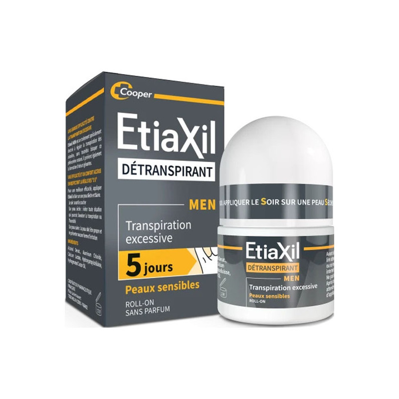 Etiaxil Détranspirant Men peaux sensibles roll-on 15ml