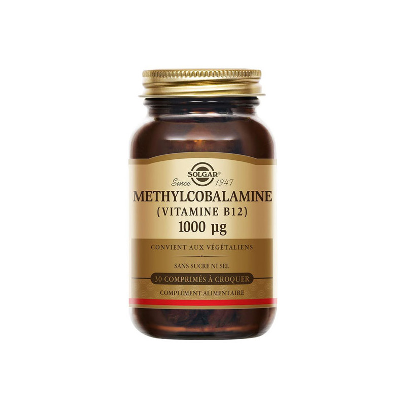 Solgar Méthylcobalamine Vitamine B12 1000µg 30 comprimés