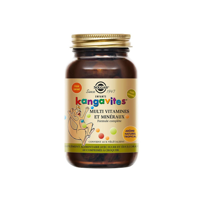 Solgar Kangavites Enfants arôme fruits rouges 60 comprimés à croquer