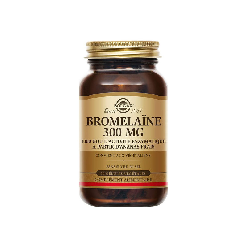 Solgar Bromelaïne 300mg 30 gélules végétales