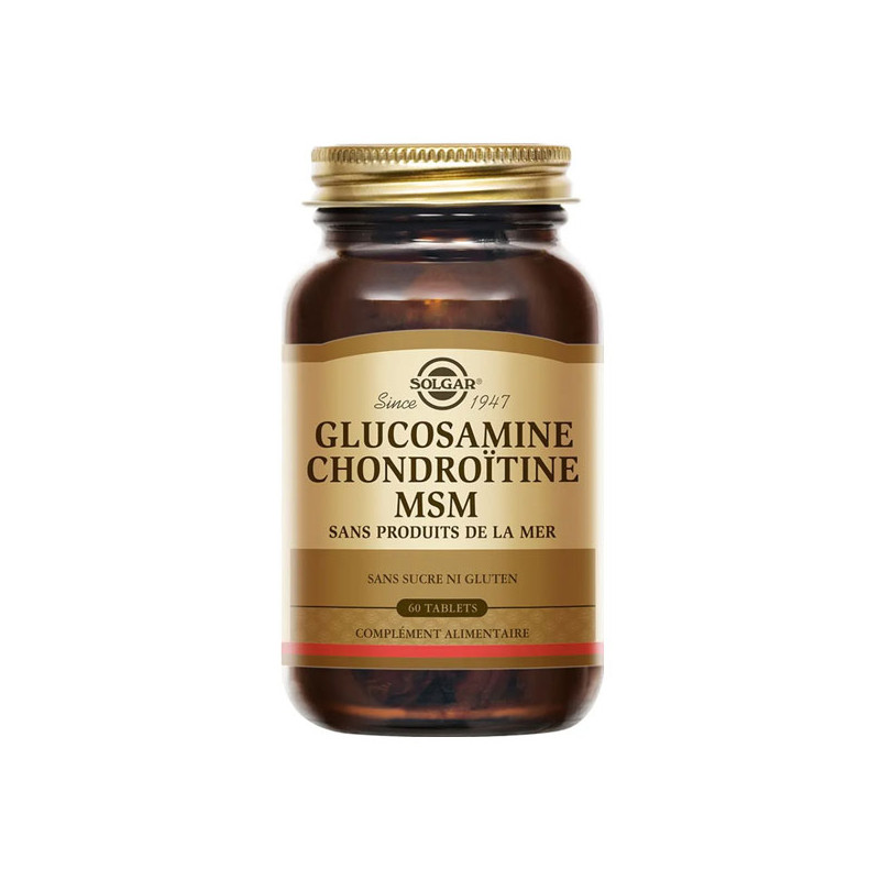 Solgar Glucosamine Chondroïtine MSM 60 comprimés