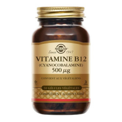 Solgar Vitamine B12 CyanoCobalamine 500µg 50 gélules