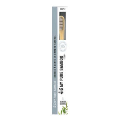 My Pure Bamboo Brosse à dents souple en bamboo naturel gris