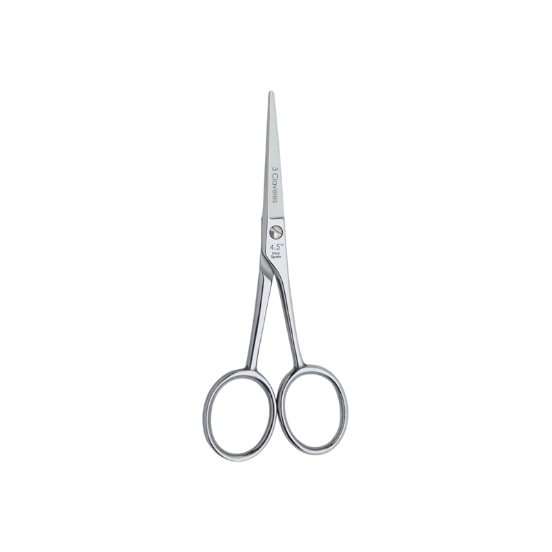 3 Claveles Ciseaux à Moustache droit en acier inoxydable 11,5 cm
