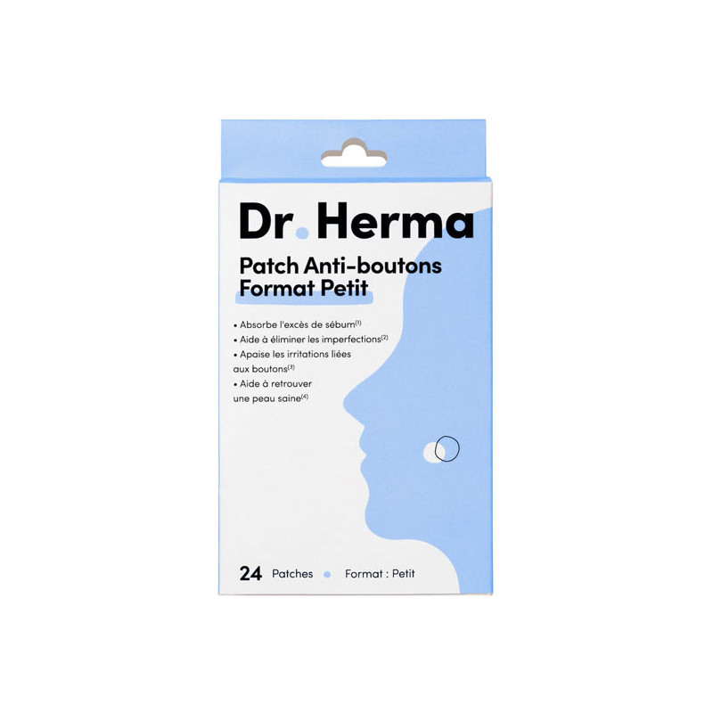 Dr Herma Patch anti-boutons petit format 24 patches